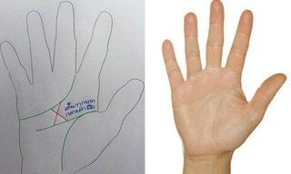 ความหมายที่ซ่อนอยู่ใน “เส้นกากบาทกลางฝ่ามือ”