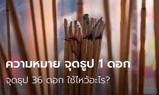 ความหมาย จุดธูป 1 ดอก จุดธุป 36 ดอก จุดธูปกี่ดอก ใช้ไหว้อะไร?