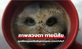 ภาพลวงตา เผยนิสัยจากสิ่งแรกที่คุณเห็น "นกฮูก" หรือ "กาแฟ"?
