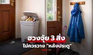 เก็บเงินไม่ค่อยอยู่? เปิด 3 สิ่ง "ไม่ควรวางหลังประตูบ้าน" ตามความเชื่อฮวงจุ้ย