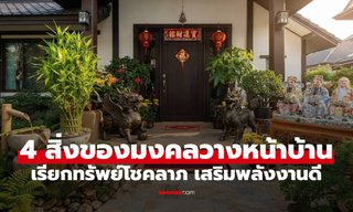 4 สิ่งของมงคลเรียกทรัพย์โชคลาภ วางหน้าบ้านเสริมพลังงานดีให้เจ้าของ