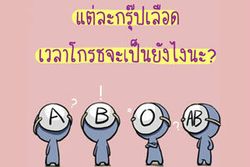 เกมทายใจทายนิสัยอารมณ์โกรธตามกรุ๊ปเลือด