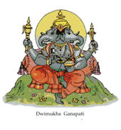 พระทิวมุข คณปติ (Dwimukha Ganapati) 