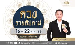 ดวงรายสัปดาห์ 12 นักษัตร ช่วง 16 – 22 ก.ค. 66 โดย อ.นำ เสขบุคคล