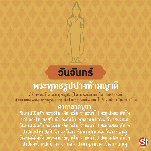 บทสวดมนต์ประจำวันเกิดวันจันทร์