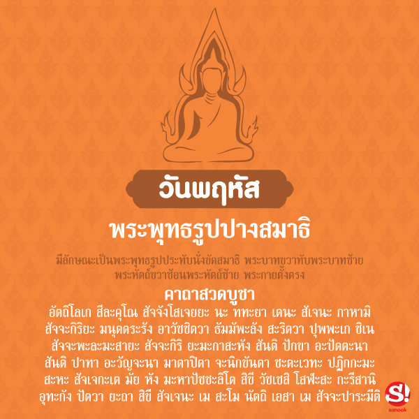 บทสวดมนต์ประจำวันเกิดวันพฤหัสบดี