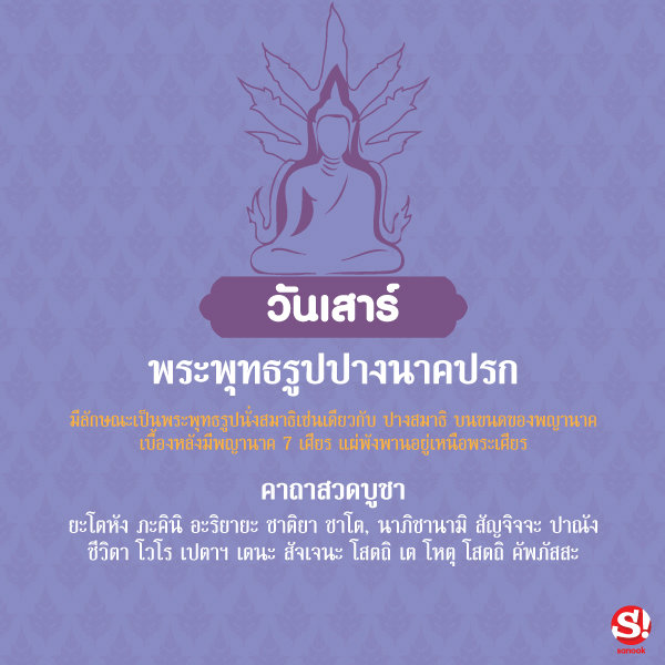 บทสวดมนต์ประจำวันเกิดวันเสาร์