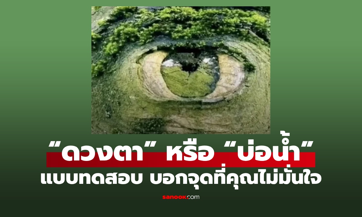 ภาพลวงตา "ดวงตา" หรือ "บ่อน้ำ" คุณเห็นอะไรก่อน บ่งบอกเรื่องที่คุณไม่มั่นใจที่สุด