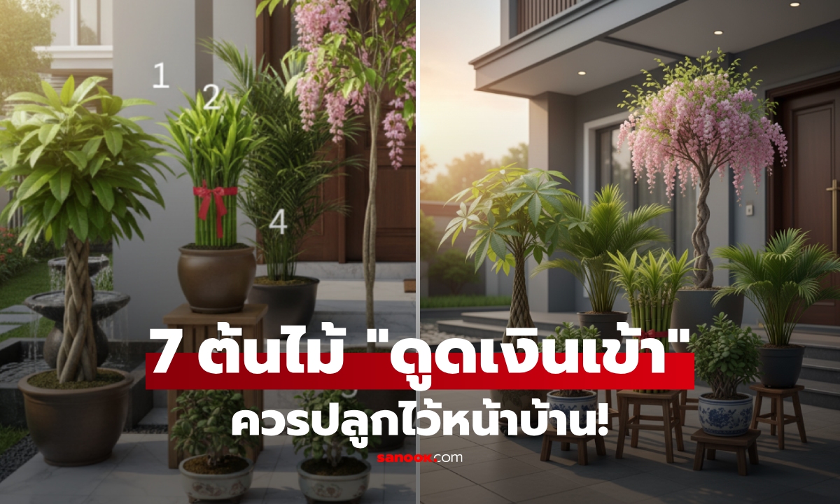 7 ต้นไม้ ที่ปลูกไว้หน้าบ้าน "ดึงดูดเงิน" เหมือนขั้วแม่เหล็ก อยากแนะนำให้ทุกคนรู้!