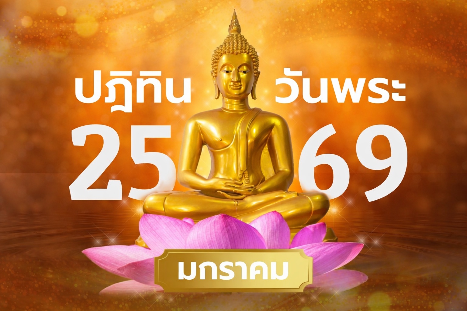 ภาพวันพระเดือนมกราคม 2569 เช็กวันพระเดือนนี้ มีวันไหนบ้าง