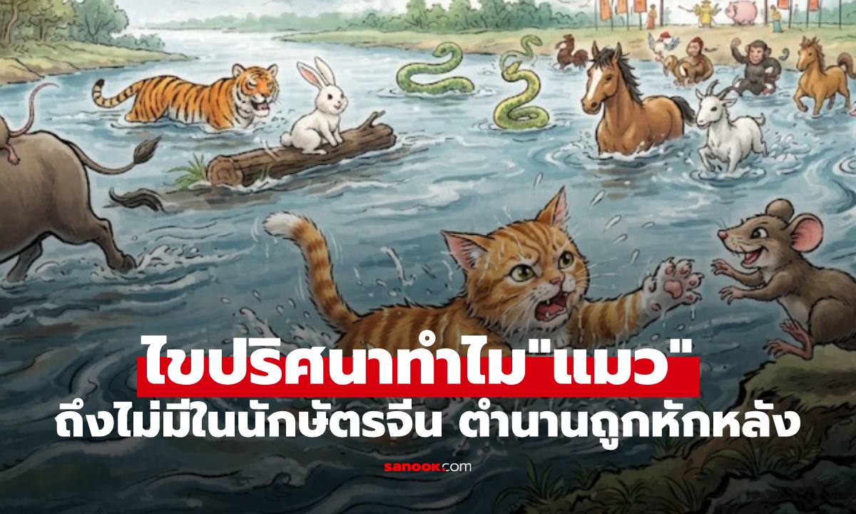 ไขปริศนาทำไม "แมว" ถึงไม่มีในนักษัตรจีน เปิดตำนานการถูกหักหลัง