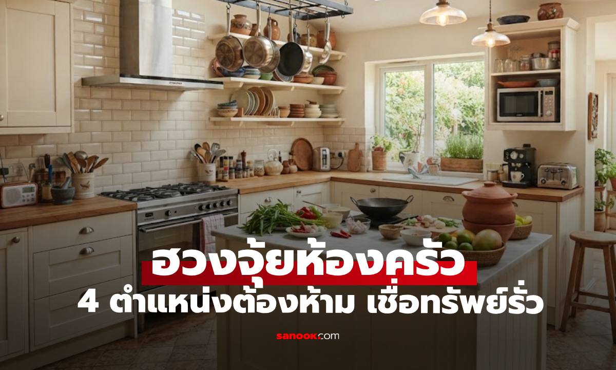 4 ตำแหน่งต้องห้าม "ฮวงจุ้ยห้องครัว" เชื่อทรัพย์รั่ว ครอบครัวขัดแย้ง