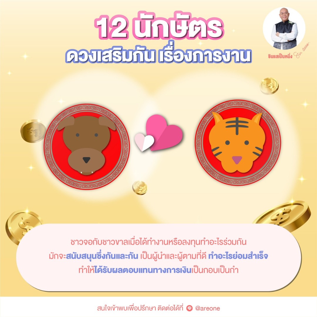 12 นักษัตร ดวงเสริมกัน เรื่องการงาน โดย ซินแสเป็นหนึ่ง