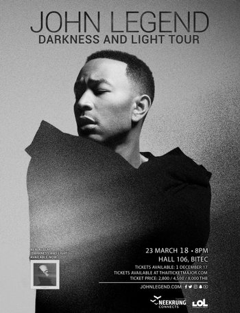 JOHN LEGEND DARKNESS AND LIGHT TOUR LIVE IN BANGKOK