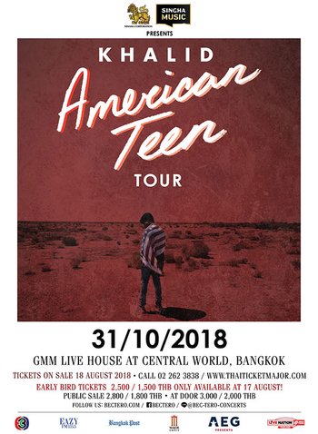 Singha Music Presents Khalid American Teen Tour 2018 Bangkok