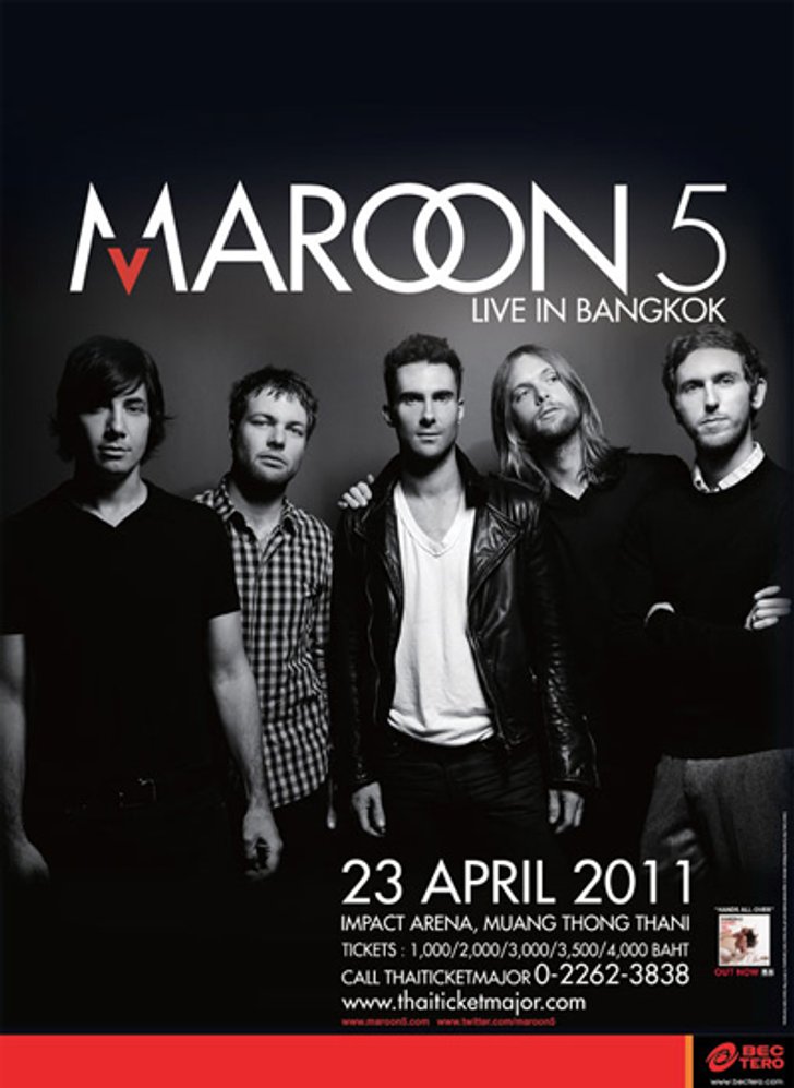 MAROON 5 กลับมา ตามคำเรียกร้องของแฟนเพลงชาวไทยอีกครั้ง