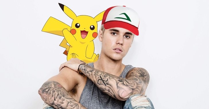 Justin Bieber เล่น Pokémon Go กับฝูงชนในสวนสาธารณะ