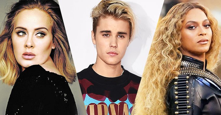 Justin Bieber, Adele, Beyoncé ชิงศิลปินแห่งปี ใน American Music Awards 2016