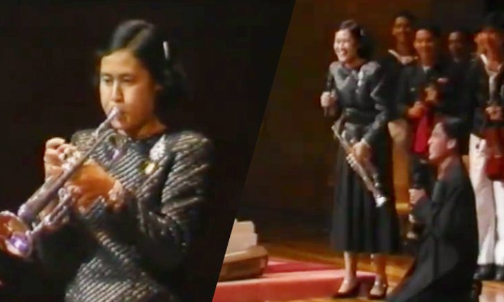 (คลิป) เมื่อสมเด็จพระเทพฯ ทรงทรัมเป็ตให้พี่เบิร์ดร้อง “คู่กัด”
