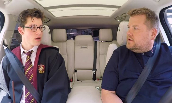 Shawn Mendes แต่งตัวเป็น Harry Potter-ตะโกนด่ารถคันอื่นใน Carpool Karaoke