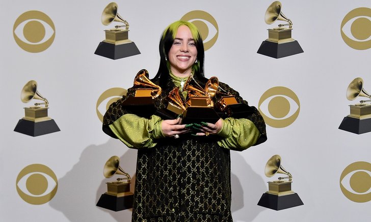 "Billie Eilish" ขึ้นแท่นศิลปินหญิงคนแรกที่คว้า 4 รางวัลใหญ่ "Grammy Awards" ในคืนเดียว