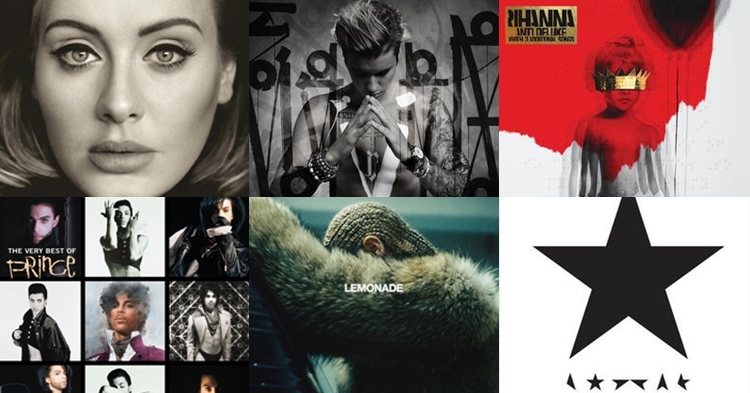 10 อัลบั้มยอดขายสูงสุดในรอบครึ่งปีแรก 2016