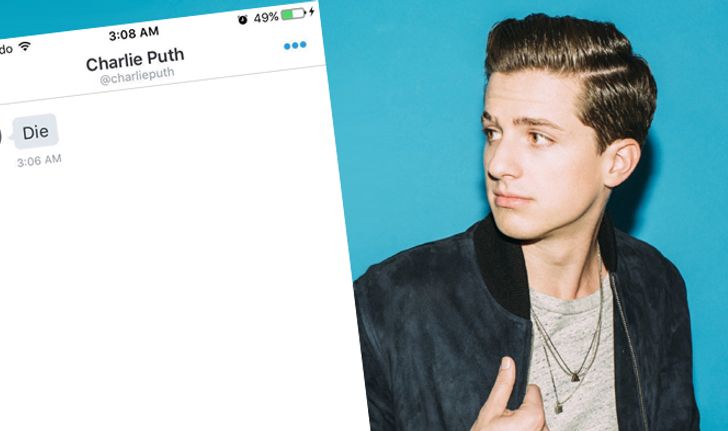 Charlie Puth งานเข้า! แฟนคลับแฉส่งข้อความด่า “ไปตายซะ” ก่อนโดนบล็อก