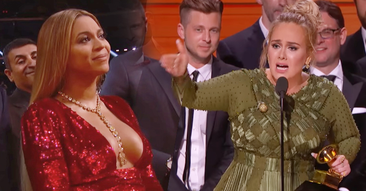 Adele ทำซึ้ง ชื่นชม Beyonce จนน้ำตาไหลในงาน Grammys 2017