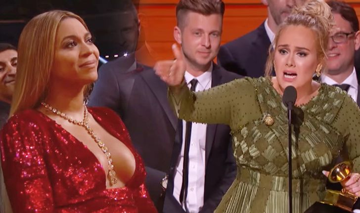 Adele ทำซึ้ง ชื่นชม Beyonce จนน้ำตาไหลในงาน Grammys 2017