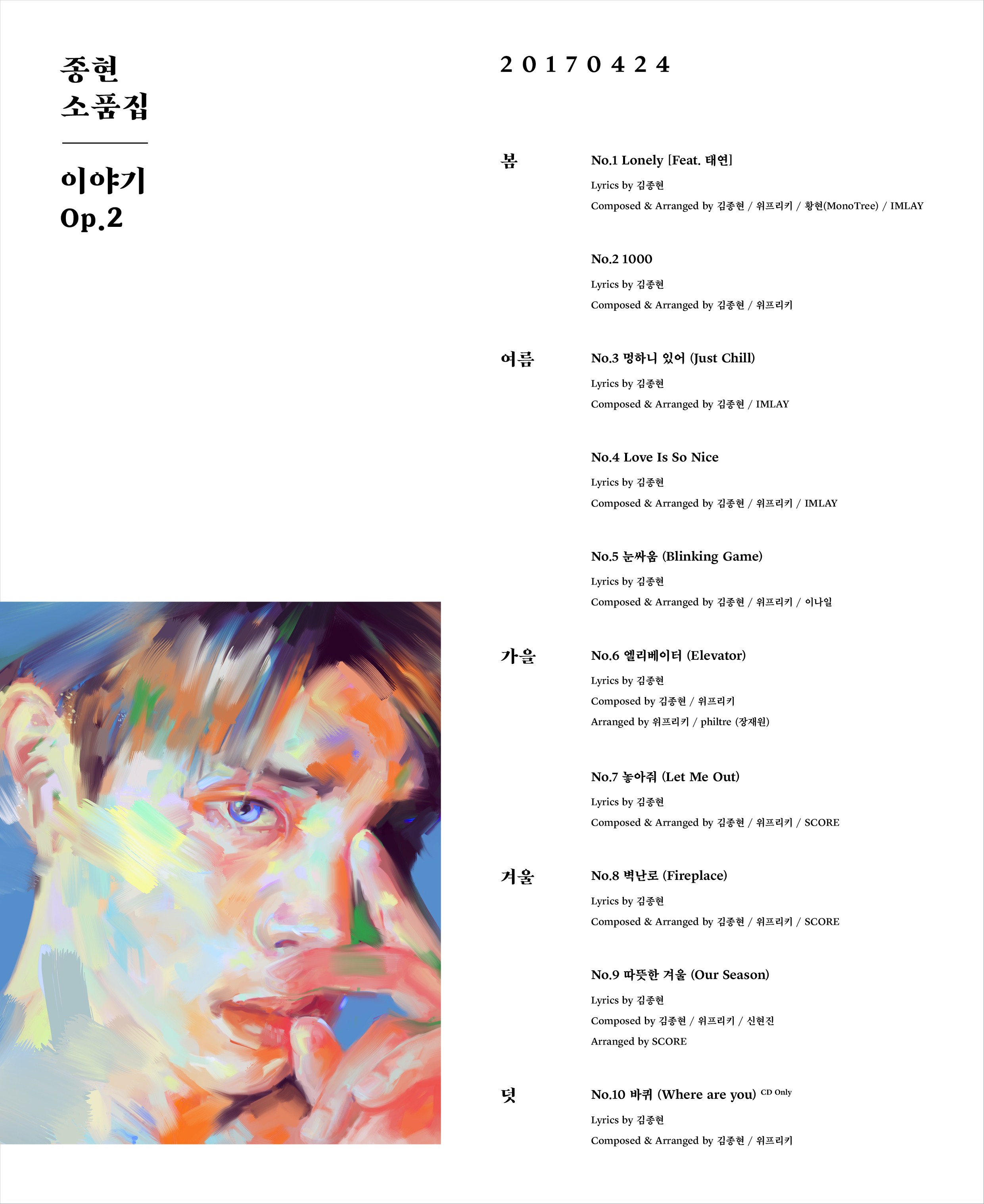[tracklist]jonghyun-story