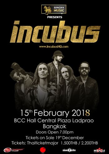 Singha Music presents Incubus Live in Bangkok 2018