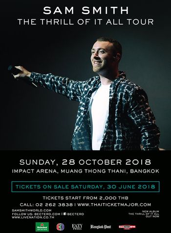 Sam Smith : The Thrill Of It All Tour