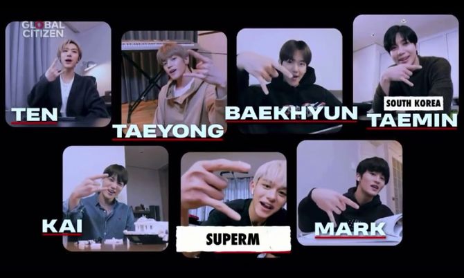 “SuperM” ส่งคลิป face time ร้องเพลงพิเศษ “With You” ใน One World: Together at Home