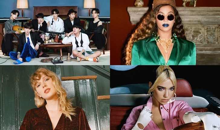 BTS, Beyoncé, Taylor Swift, Dua Lipa นำทีมศิลปินเข้าชิงรางวัล Grammys 2021