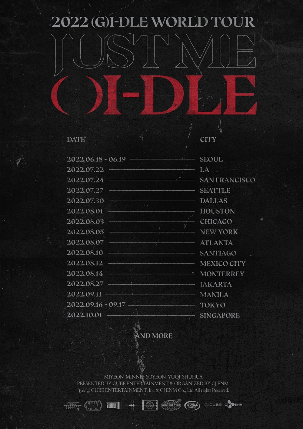 2022 (G)I-DLE WORLD TOUR [JUST ME ( )I-DLE]