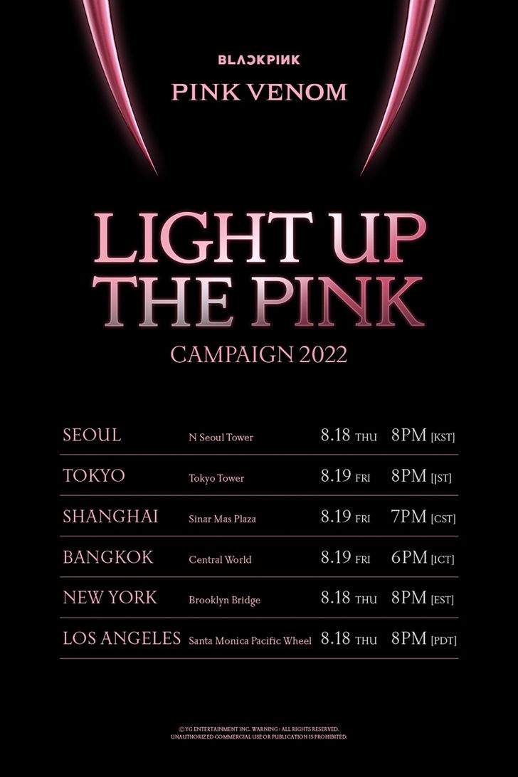 BLACKPINK Light Up The Pink campaign 2022