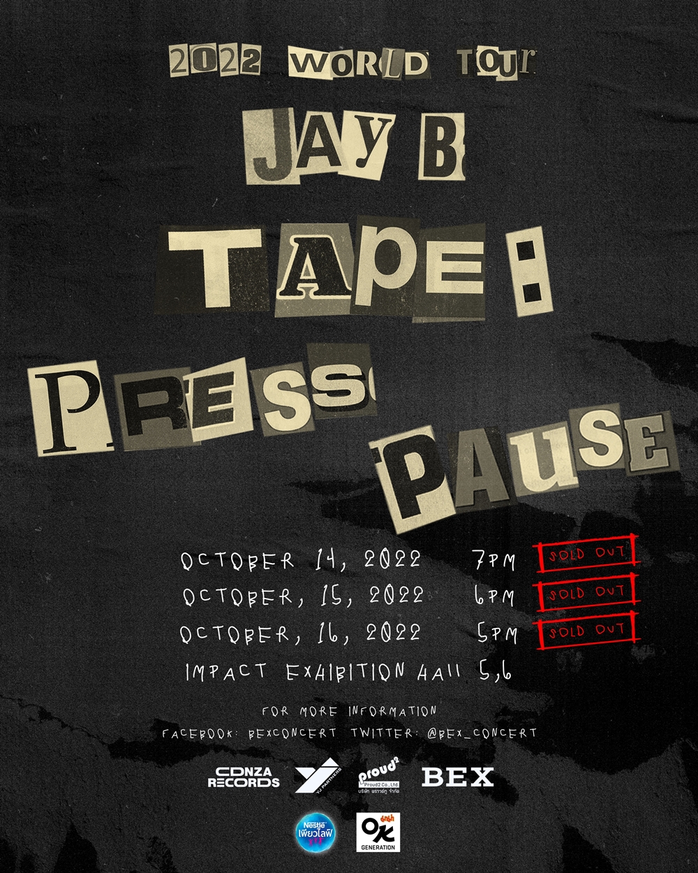 2022 WORLD TOUR JAY B “TAPE: PRESS PAUSE” in Bangkok