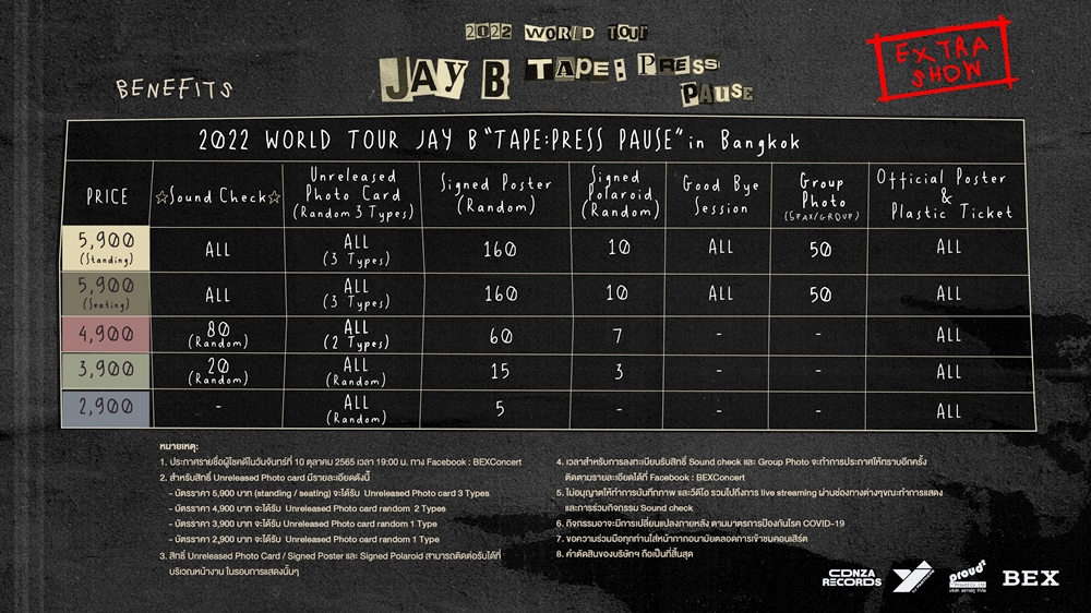 2022 WORLD TOUR JAY B “TAPE: PRESS PAUSE” in Bangkok