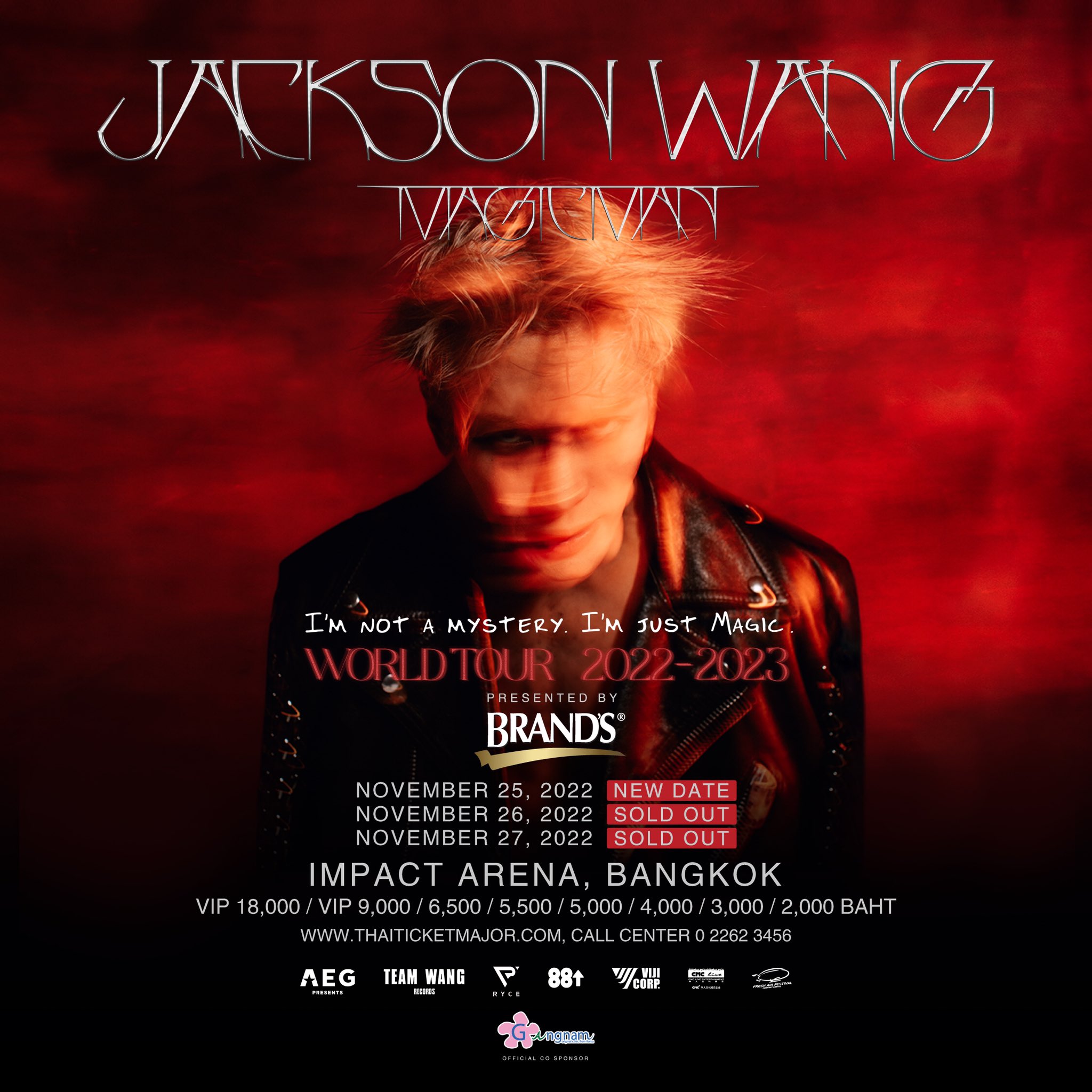 JACKSON WANG MAGIC MAN WORLD TOUR 2022 BANGKOK