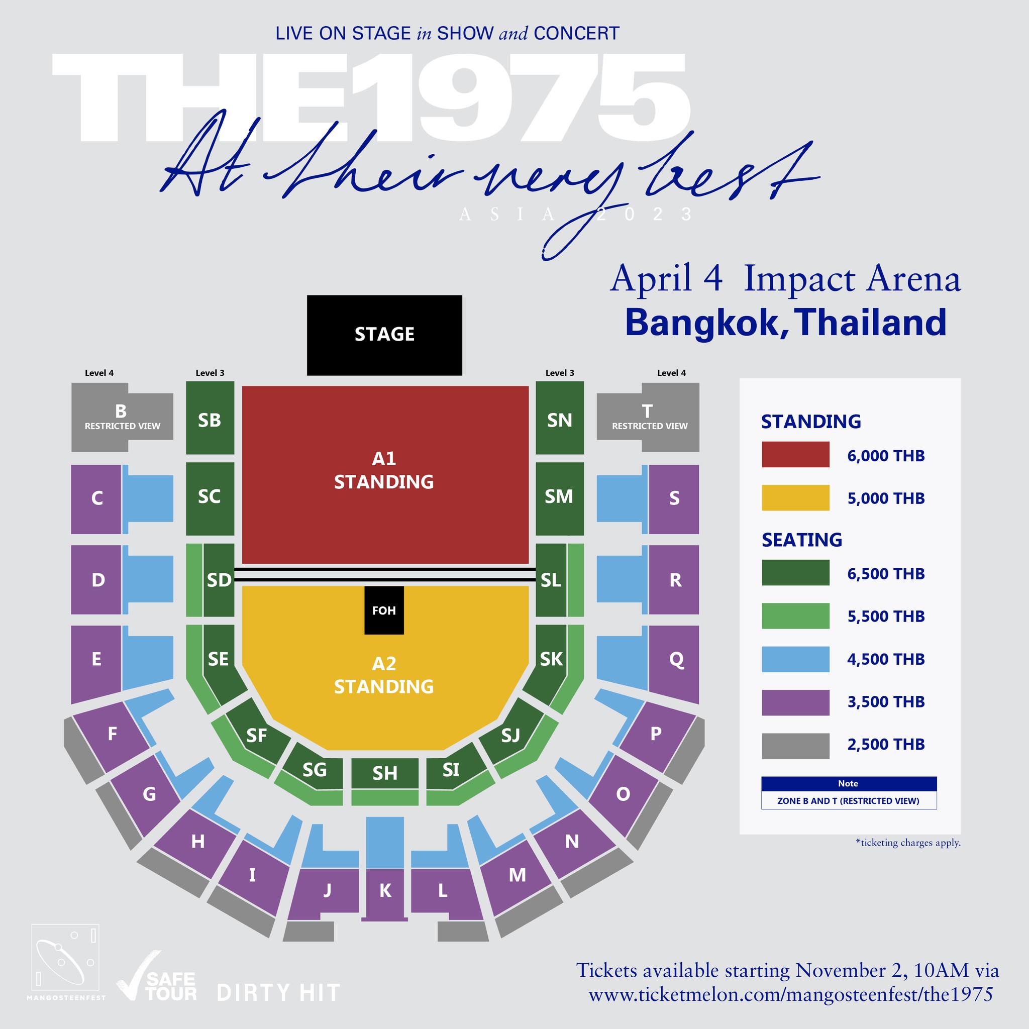 The 1975: At Their Very Best Tour Live in Bangkok 2023