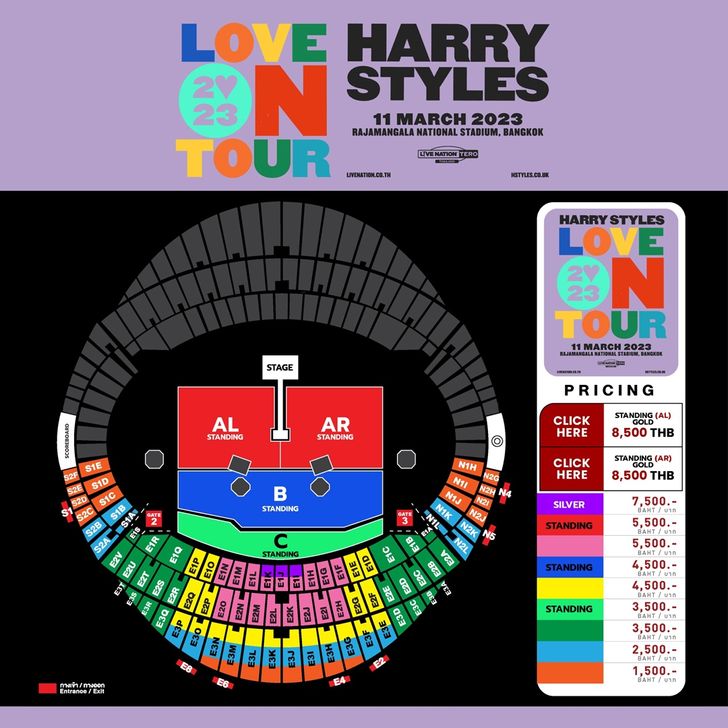 HARRY STYLES LOVE ON TOUR 2023 in Bangkok