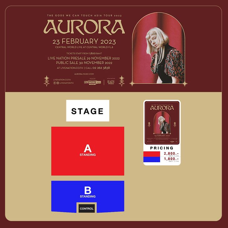 AURORA ‘The Gods We Can Touch Tour’ in Bangkok 2023