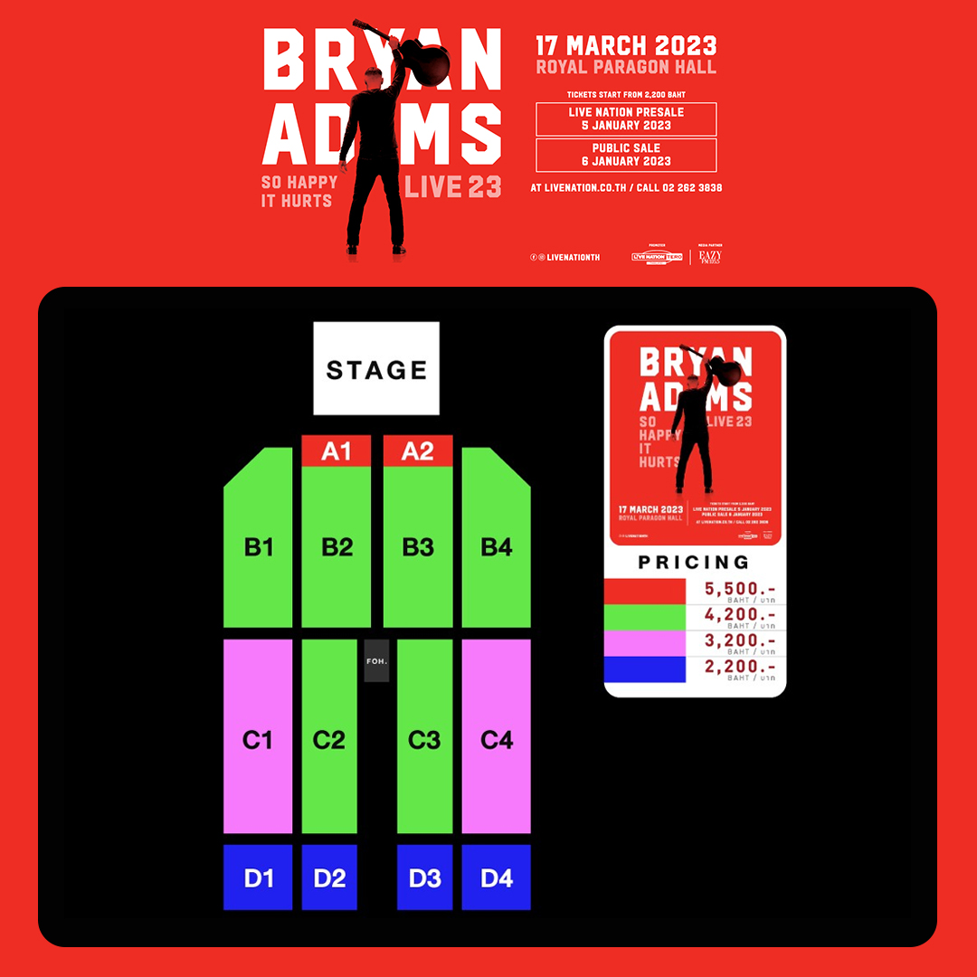 Bryan Adams So Happy It Hurts Tour Bangkok