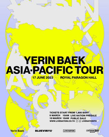 YERIN BAEK ASIA PACIFIC TOUR in Bangkok 2023