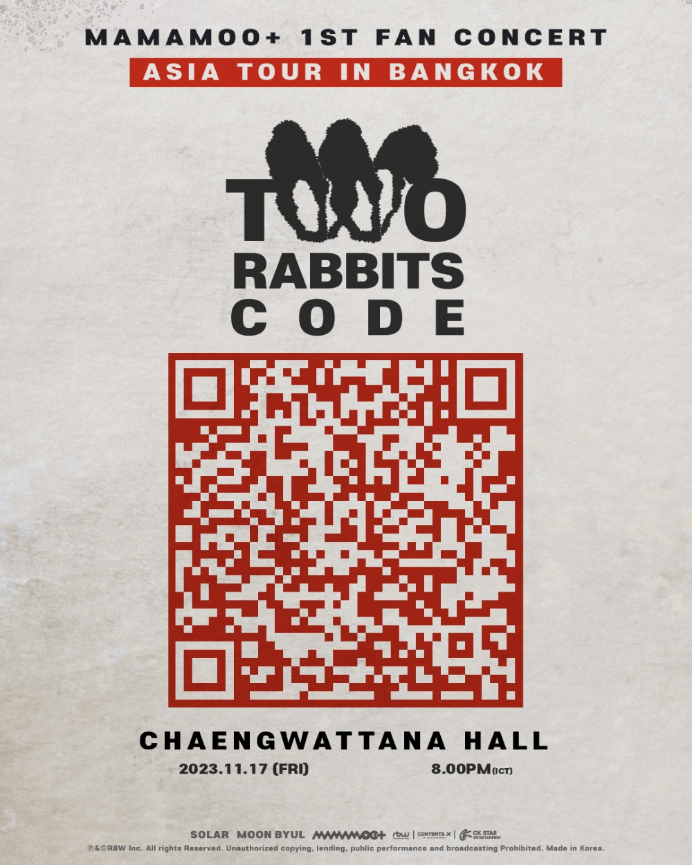 MAMAMOO+ 1ST FAN CONCERT [TWO RABBITS CODE] – ASIA TOUR in BANGKOK