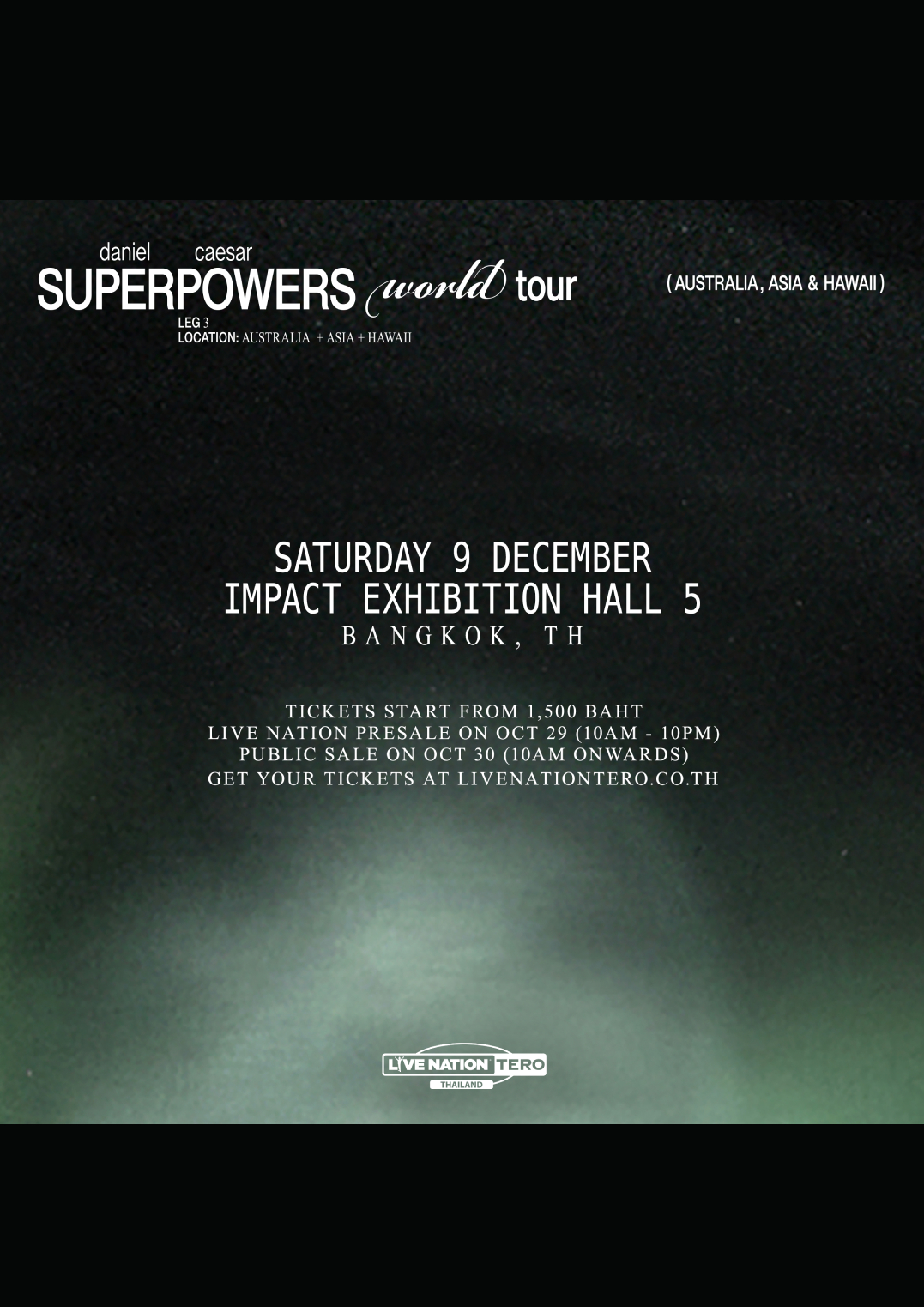 Daniel Caesar Presents Superpowers World Tour Leg 3: Australia + Asia + Hawaii in Bangkok