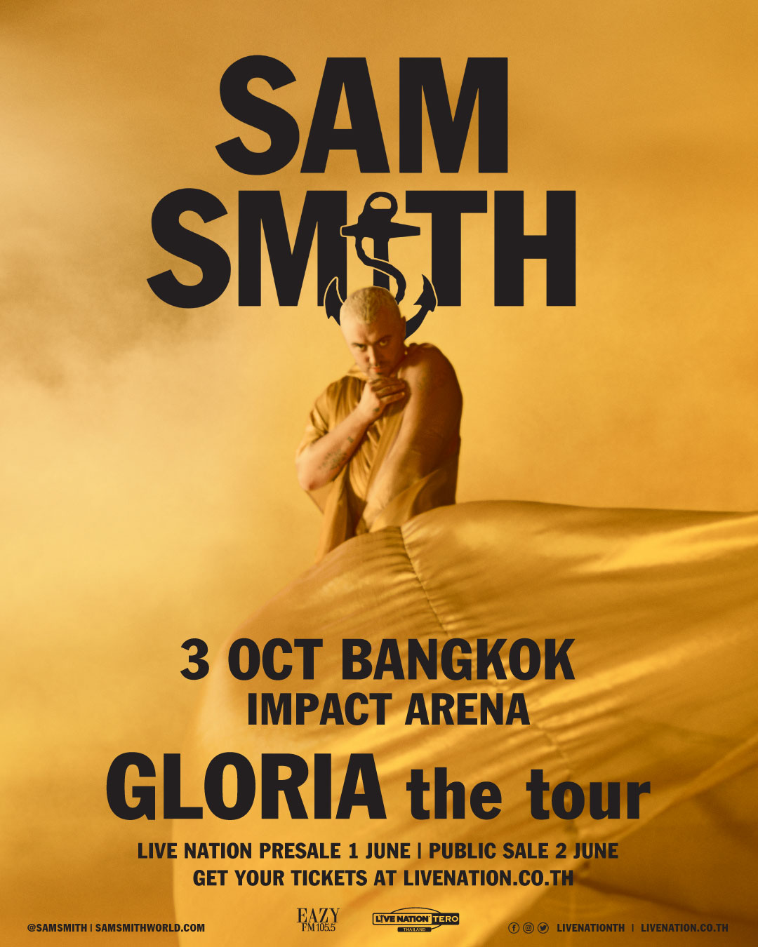 คอนเสิร์ต 2023 : SAM SMITH GLORIA the Tour in Bangkok 2023

