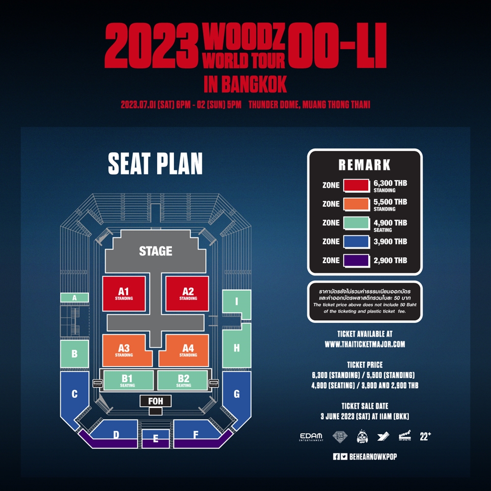 2023 WOODZ WORLD TOUR OO-LI in BANGKOK Seating