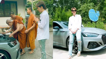 ป๊ายปาย โอริโอ้ ให้พระเจิมรถสปอร์ตหรู ทำ "นุ๊ก" ยินดี แถมโดนส่องทะเบียนอีกรอบ