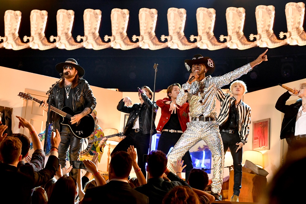 Billy Ray Cyrus, Lil Nas X and BTS at Grammy Awards 2020